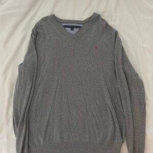 Tommy Hilfiger Charcoal V-Neck Sweater for Men